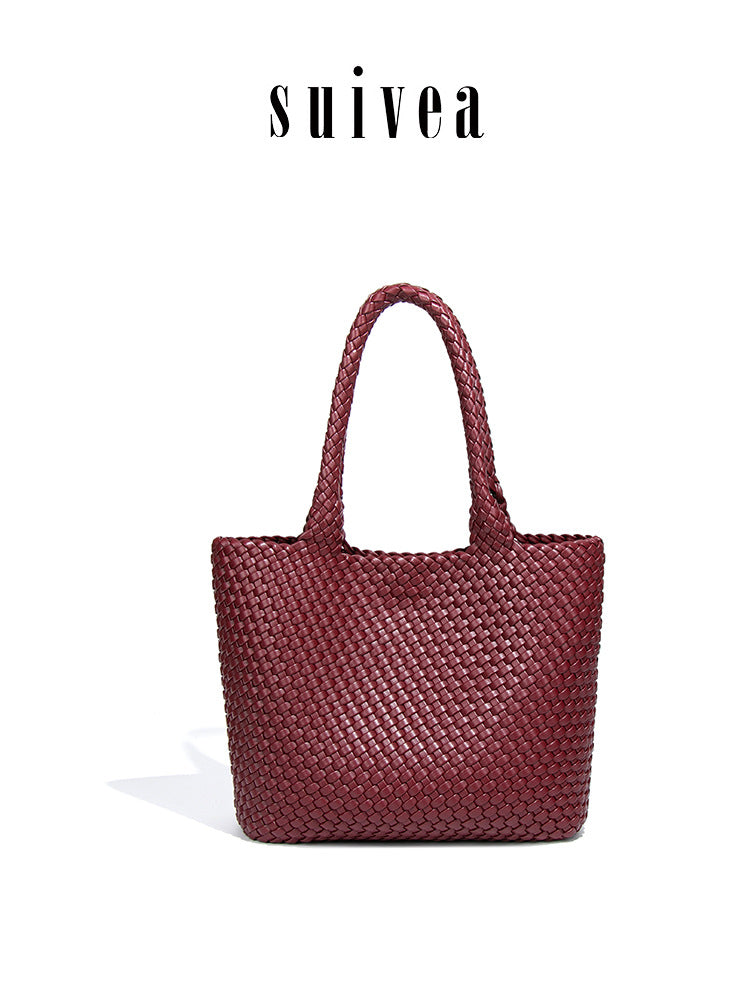 High-grade Soft Leather Hand-woven Idle Style Bags