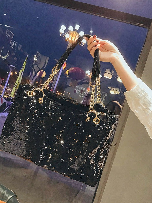Women's Fashion Color Change Sequins Large Capacity Women's Shoulder Bag