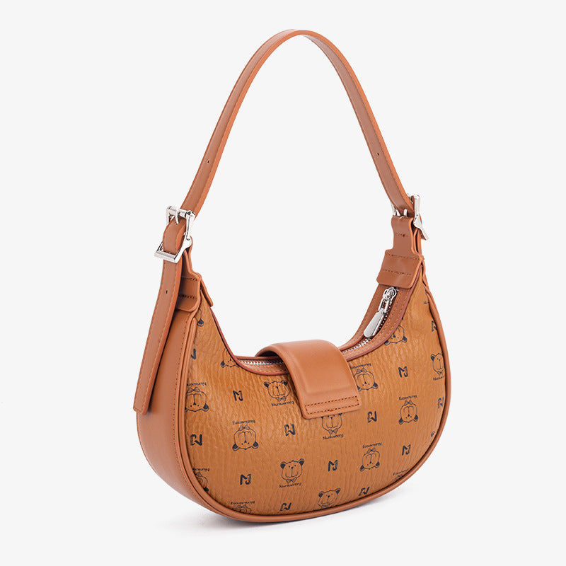 Women's Portable Fashion Minority Design Crescent Moon Bags