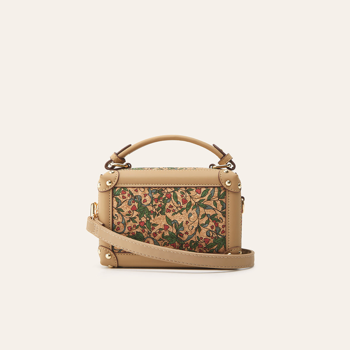 Ethnic Print Cork Tree Leather Bohemian Women's Handbag
