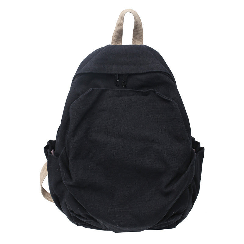 Women's Retro Mori Canvas High College Simple Leisure Backpack