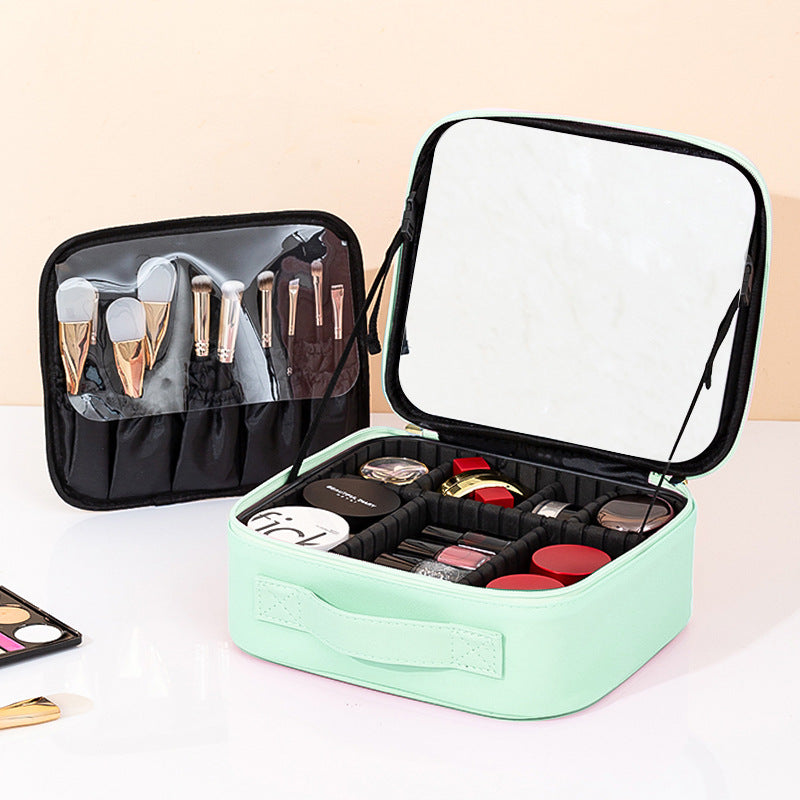 Box With Light Mirror Large Capacity High-grade Makeup Bag