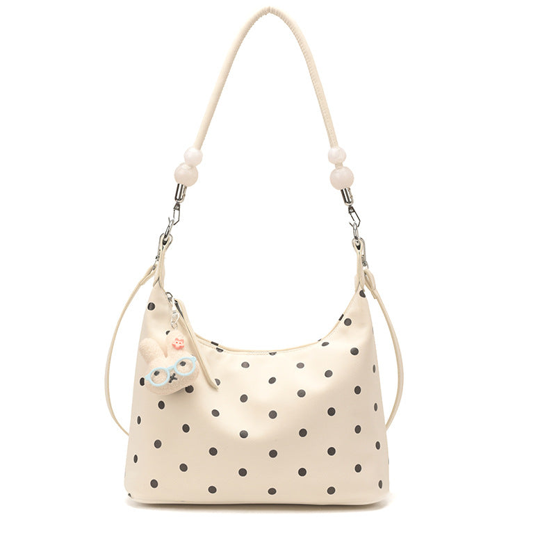 Women's Korean Style Niche Polka Dot Large Capacity Tote Bag