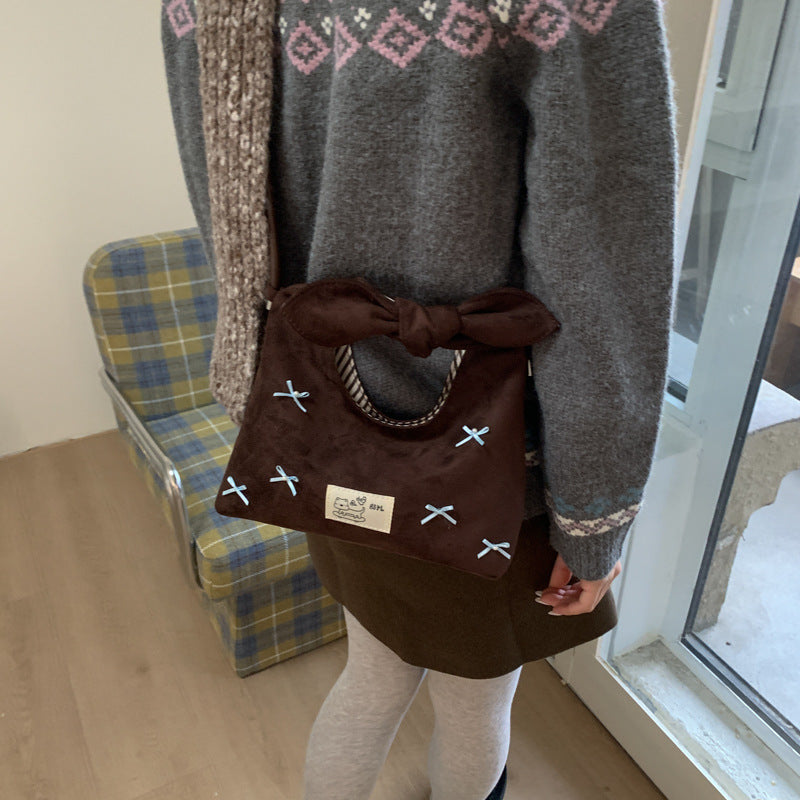 Women's Minority Fashion Carrying Suede Bow Bags