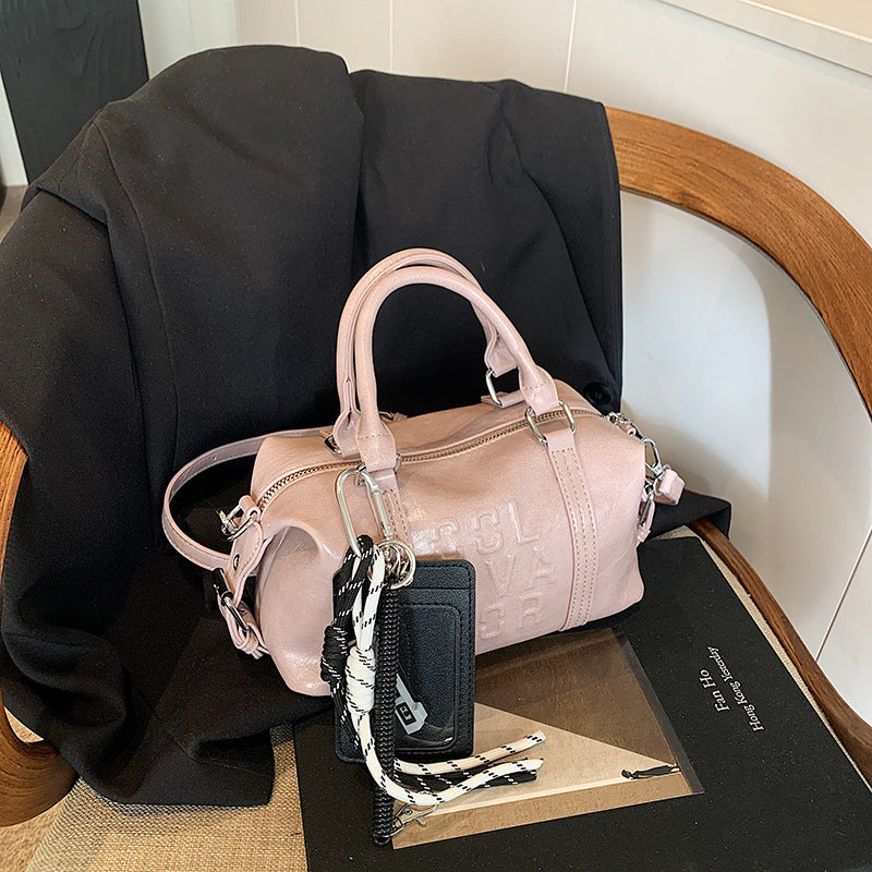 Women's Retro Boston Commute Portable Pillow Women's Shoulder Bag