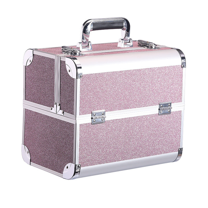Storage Box Double Open Aluminum Alloy Portable Cosmetic Cases