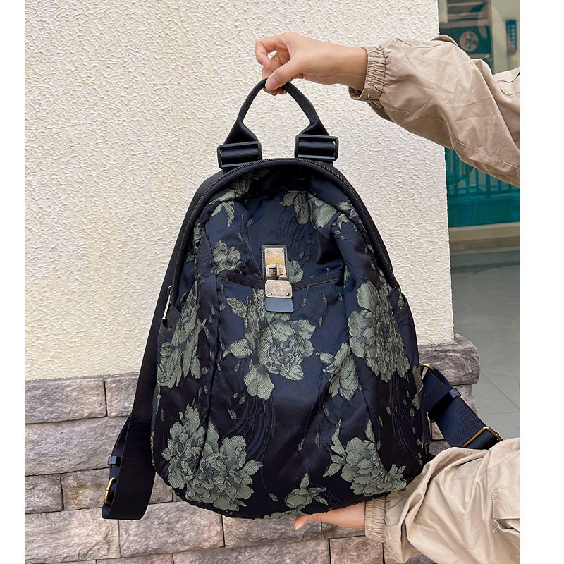 Women's National Trendy Style Portable Leisure Multifunctional Women's Backpack