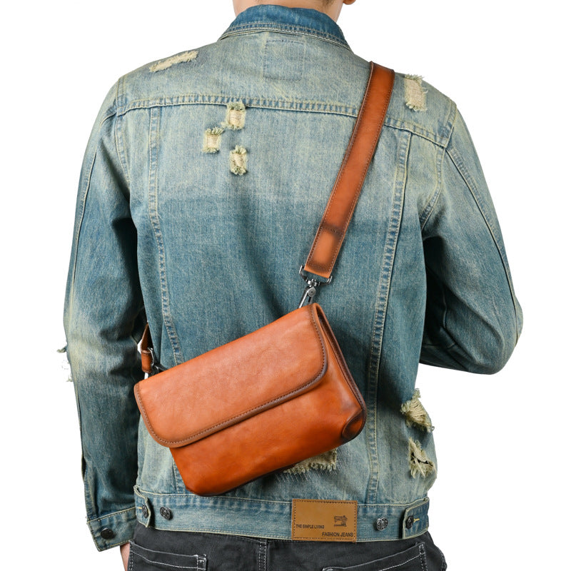 Women's & Men's Leather Tree Height Vegetable Tanning Retro Bags