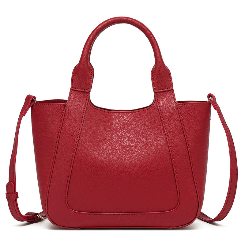 Women's Western Style Hand Holding Fashion Simple Bucket Bag