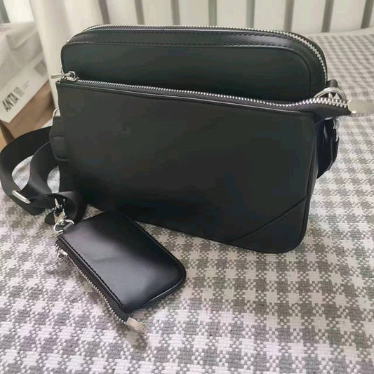 Embossed Three-piece Hot Stamping Three-in-one Black Bags