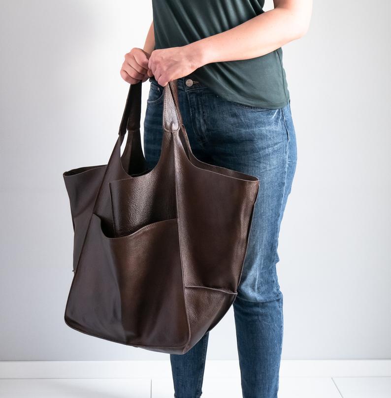 Women's Retro Simplicity Minimalism Large Soft Leather Capacity Bags