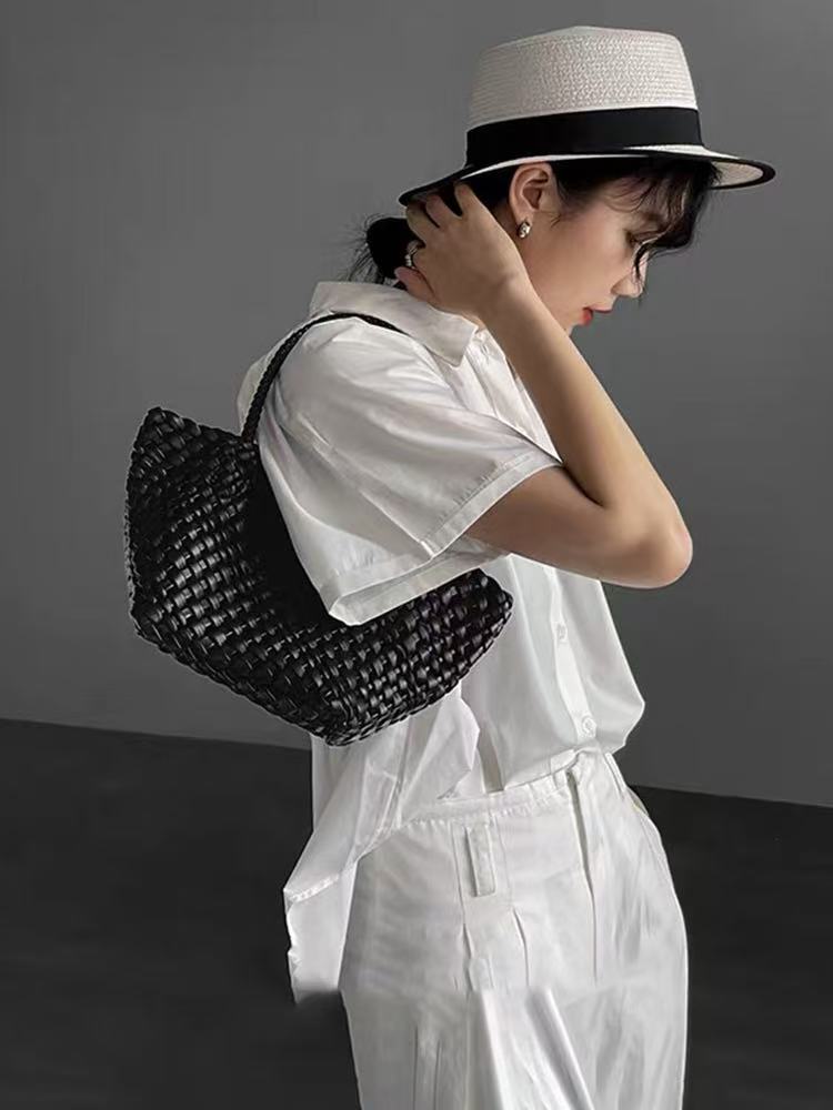 Women's High Sense Niche Hand-woven Vegetable Basket Women's Handbag