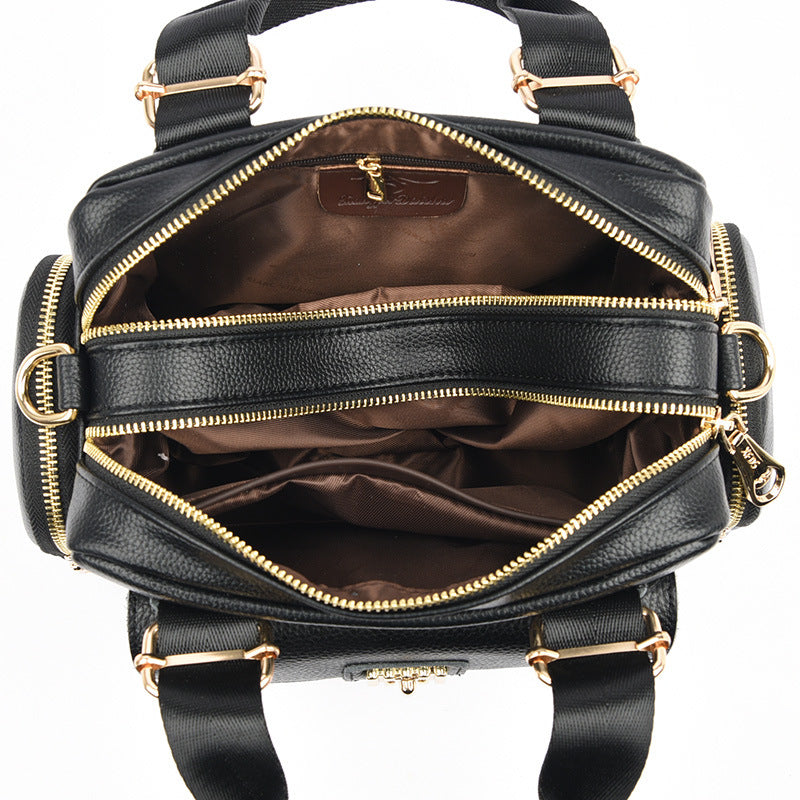 Women's Light Luxury Soft Leather Commuter Large Bags