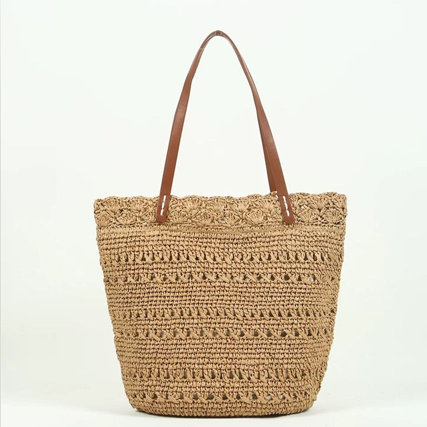 Women's Seaside Hand-woven Large Capacity Totes Vacation Beach Vegetable Tote Bag