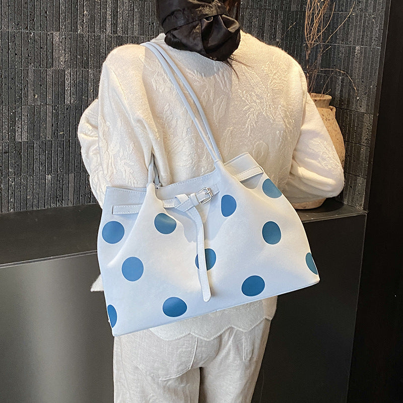 Women's Large Capacity Fashion Polka Dot Commuter Western Style Women's Messenger Bag