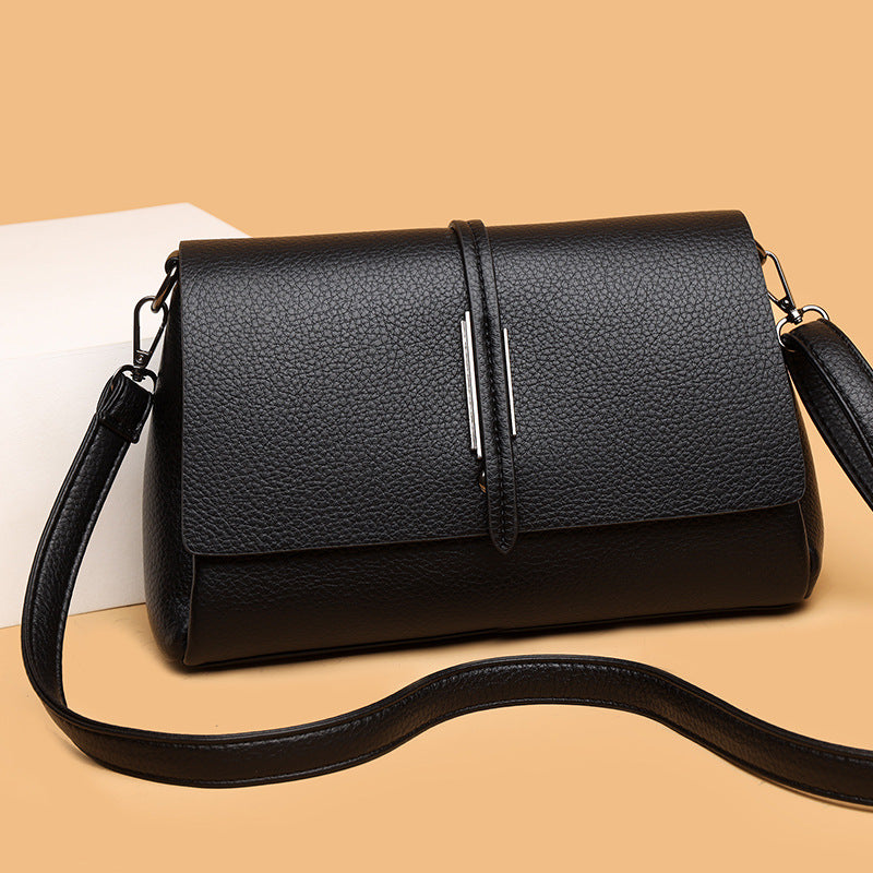 Women's Capacity Soft Leather Versatile Mom Solid Women's Handbag