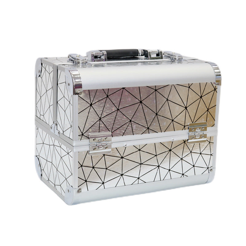 Portable High Sense Makeup Aluminum Alloy Tattoo Nail Manicure Cosmetic Case