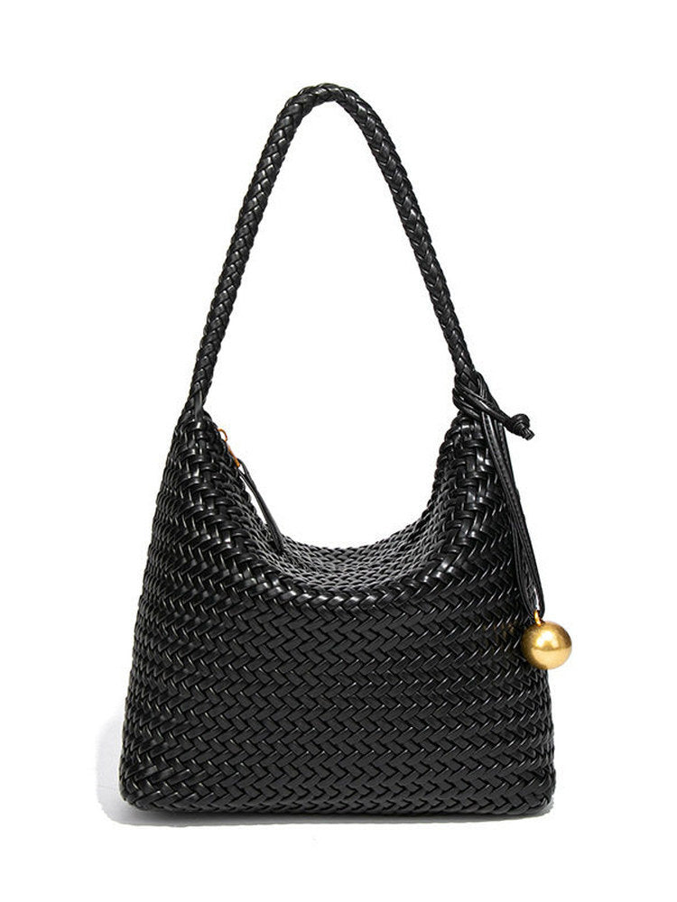 Women's Affordable Luxury Fashion Woven For Solid Tote Bags