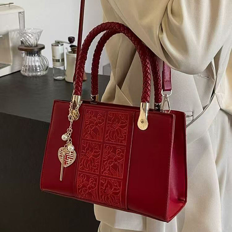 Chinese Style Embroidery Bridal Wedding Mother Women's Messenger Bag