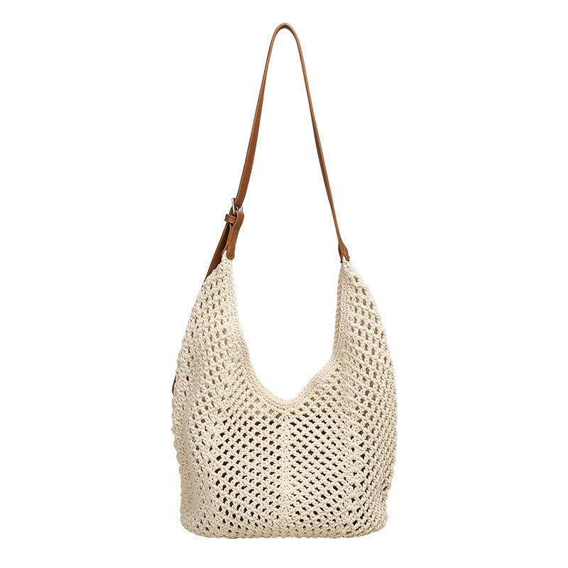 Women's Korean Style Cotton Thread Fashion Hand-woven Women's Shoulder Bag