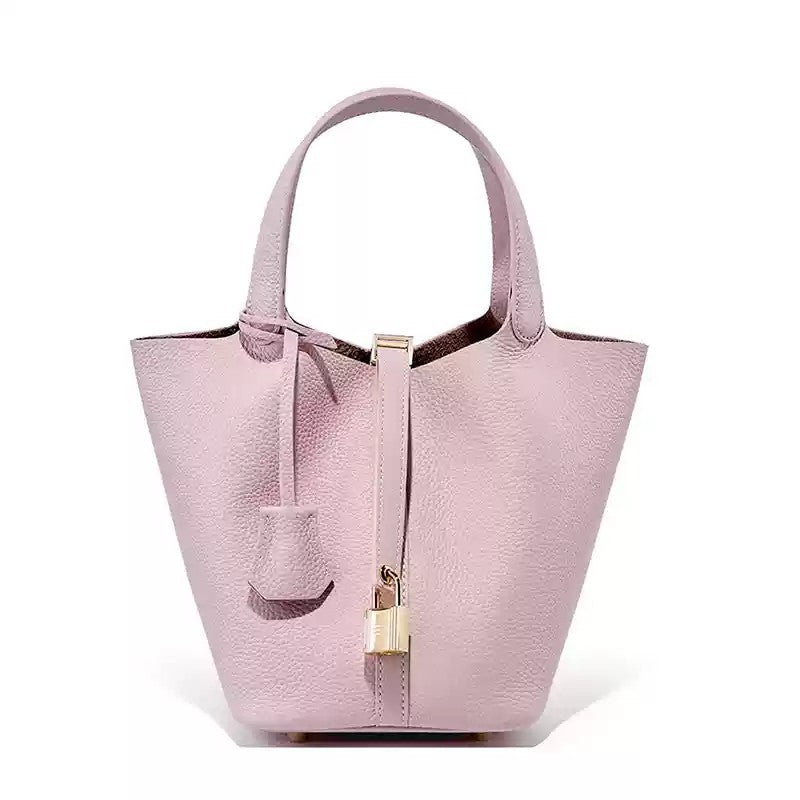 Women's Basket Genuine Leather Mummy Bridal Wedding High Bucket Bags