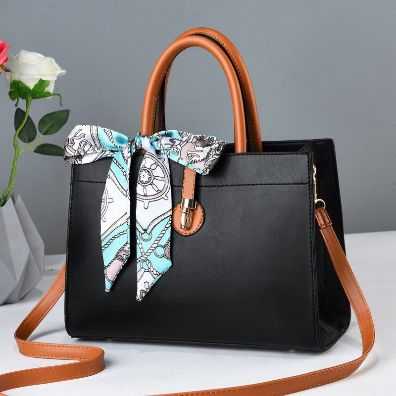 Fashion Large Capacity Mother's Solid Color Simple Western Women's Handbag