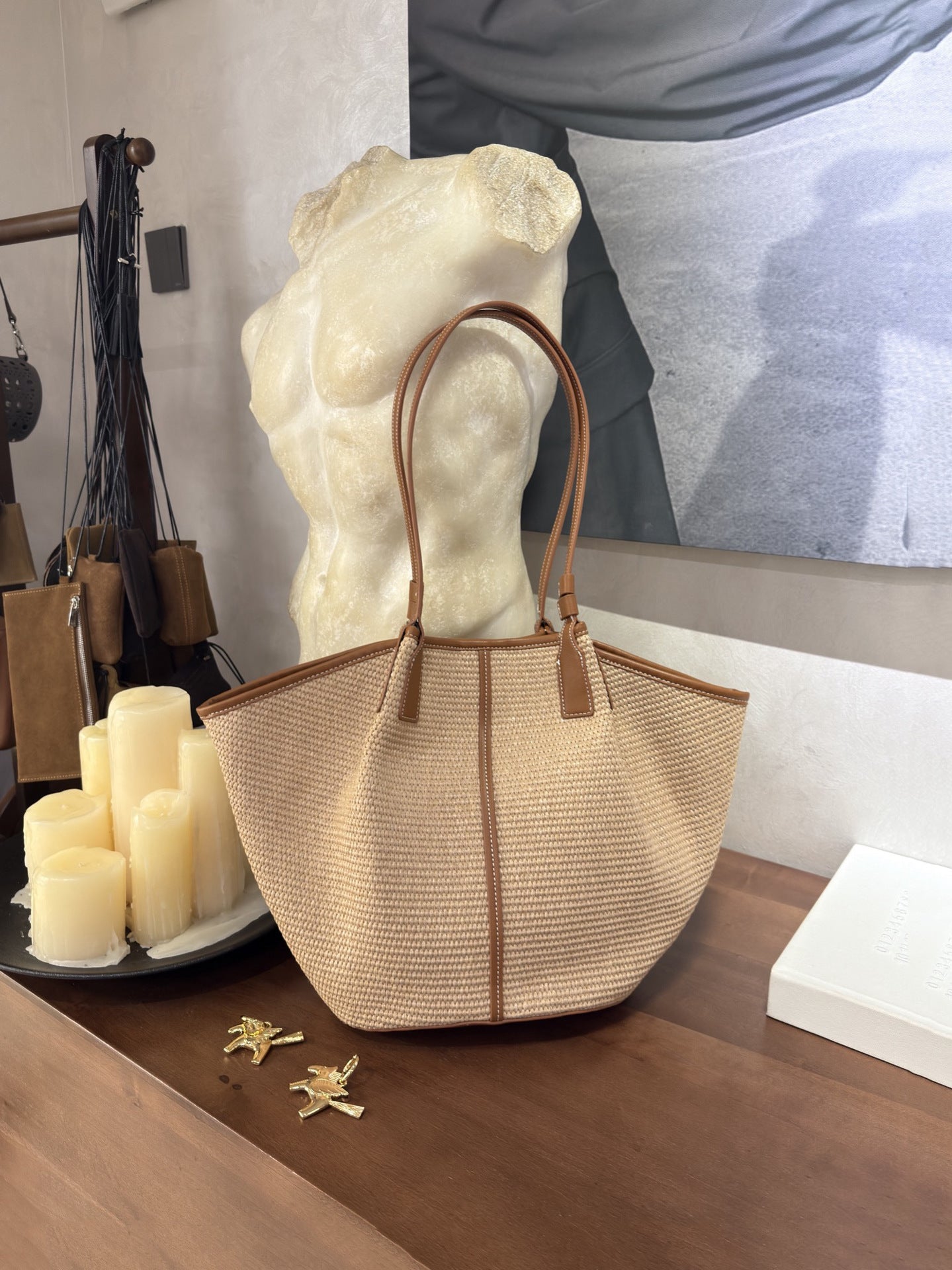 Women's Woven Large Capacity Totes Retro Vacation Bags