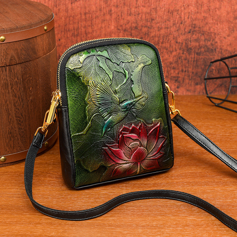 Women's Ethnic Style Painted Texture Commuter Versatile Bags