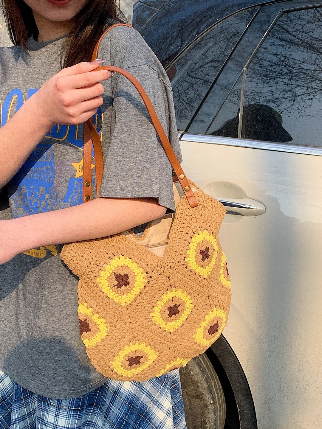 Women's Summer Hand-woven Fashionable Knitted Commuter Versatile Women's Shoulder Bag