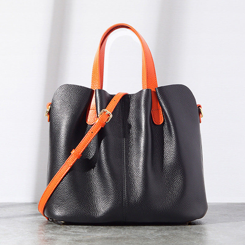 Women's Linen Blue Prepuce Commuter High Sense Tote Bag