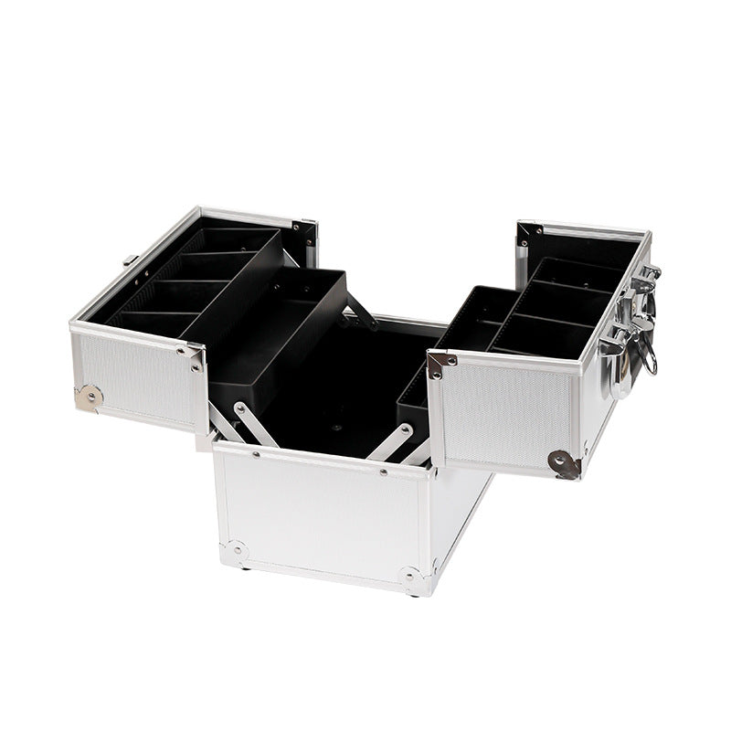 Large Capacity Aluminum Alloy Make Up Specialist Toolbox Tattoo Makeup Cosmetic Case