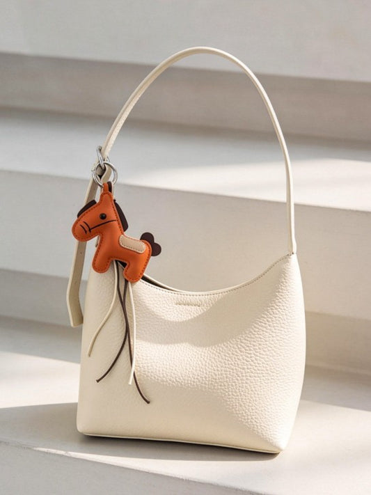 New Women's Cowhide Hand Holding Pillow Underarm Bag