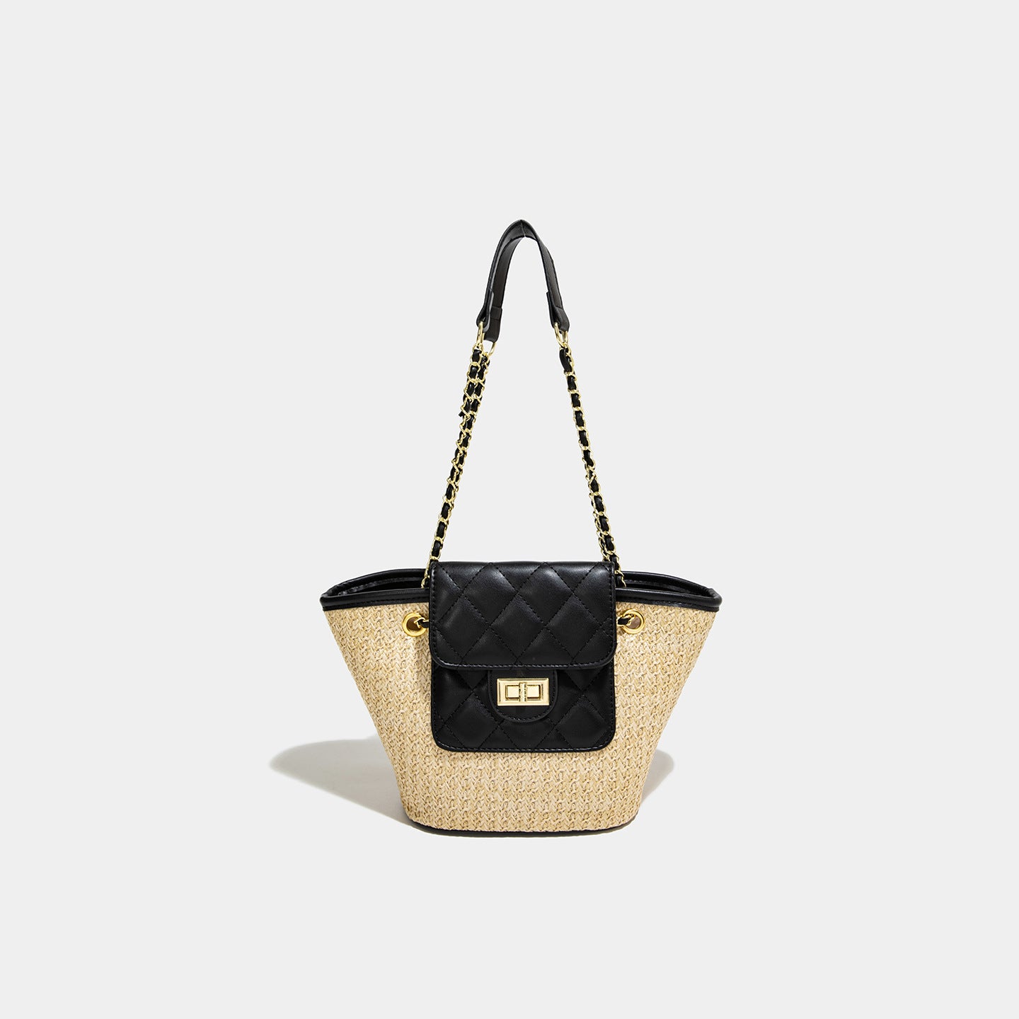 Women's Capacity Straw Woven Fashion Beach Korean Style Bucket Bag