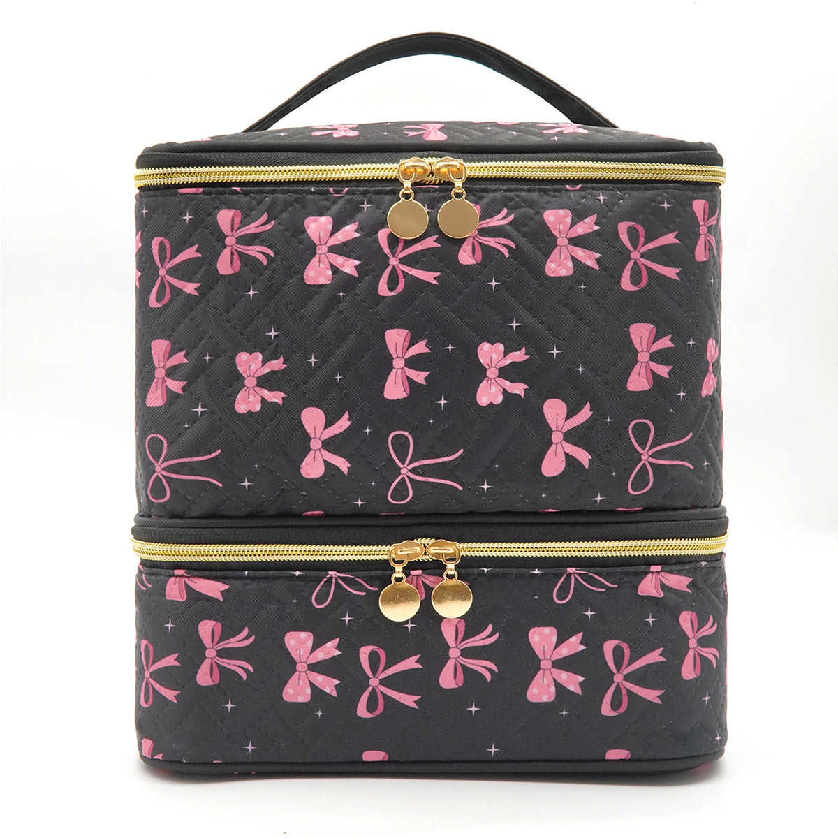 Large Capacity Storage Quilted Printing Grid Detachable Bags