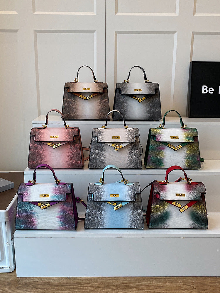 New Women's Retro Snake Pattern Kelly Bags