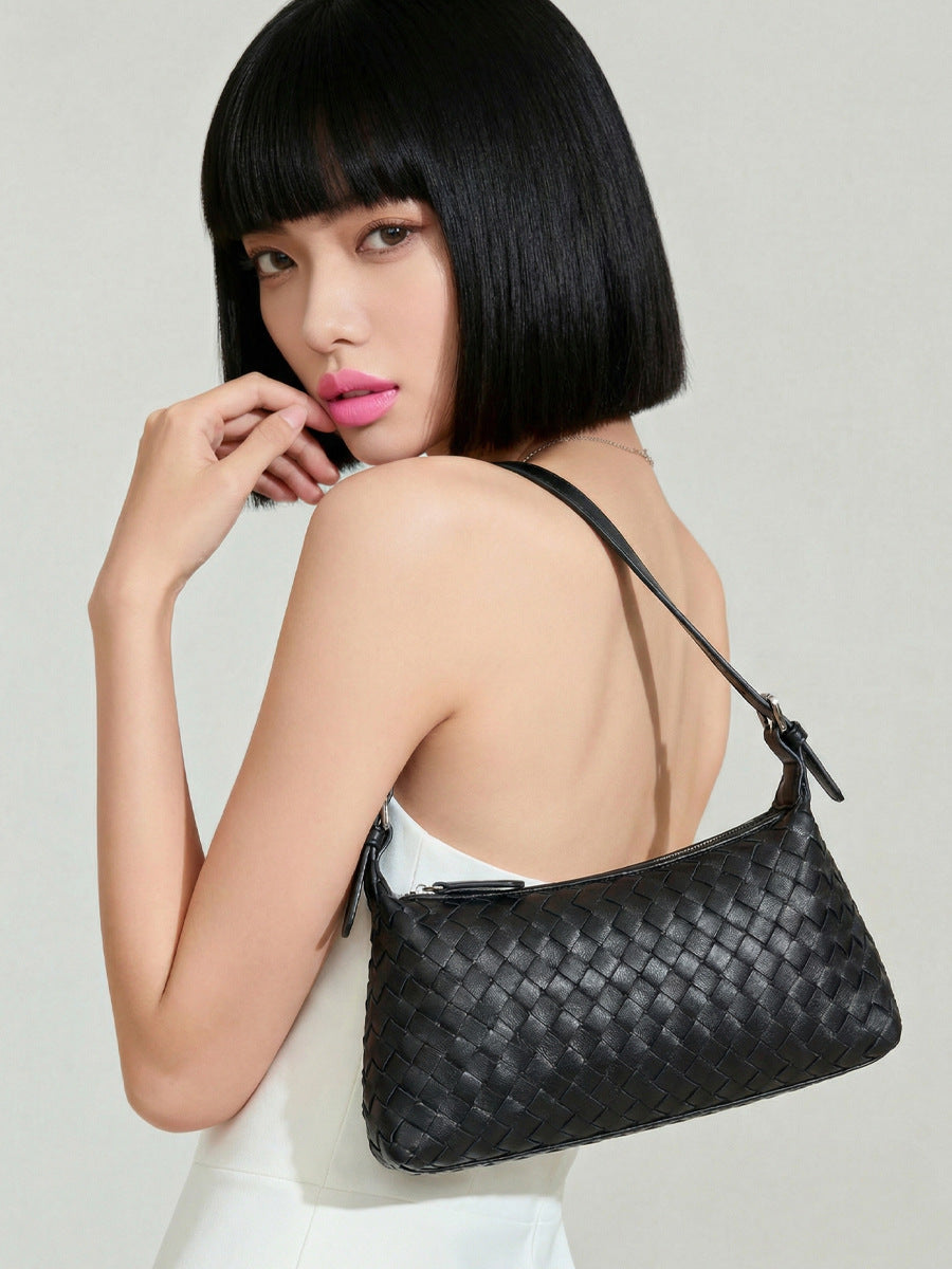 Cool Casual Elegant Slouchy Women's Hand-woven Underarm Bag