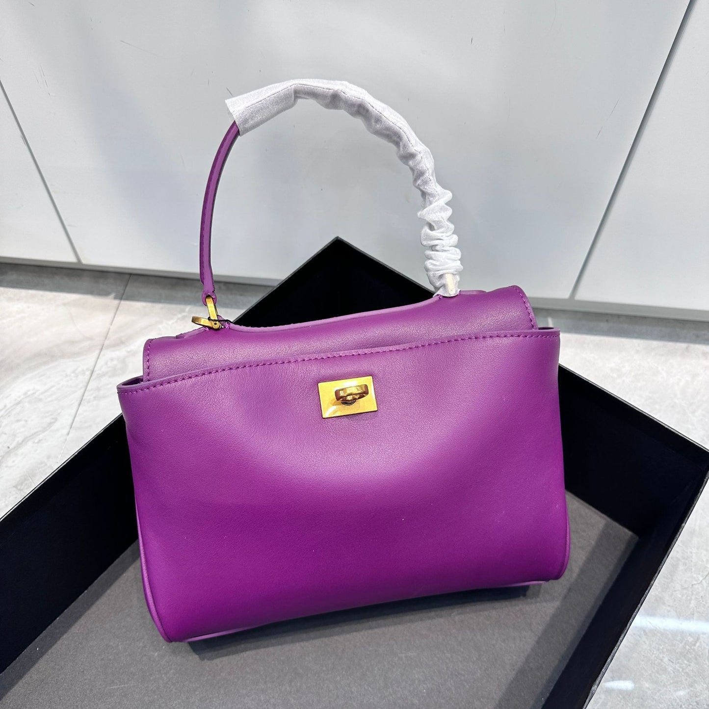 With Gift Box First Layer Calfskin Callie Underarm Large Women's Shoulder Bag