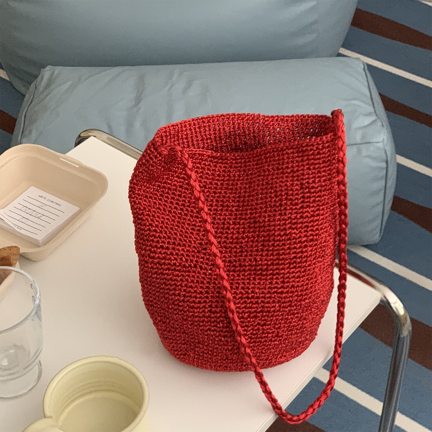 Women's Design Sier Hand-woven Korean Underarm Portable Women's Shoulder Bag