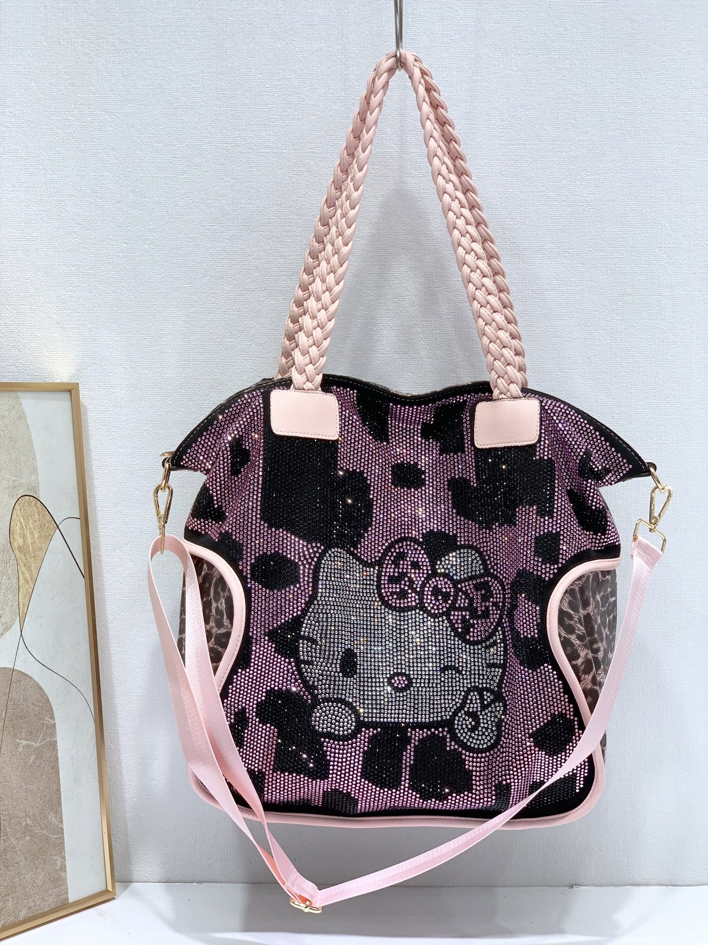 Women's Fashionable Rhinestone Large Capacity Trendy Tote Bag