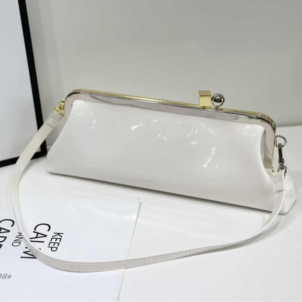 Women's Mirror Baguette Clutch Dress Garment Dinner Women's Shoulder Bag