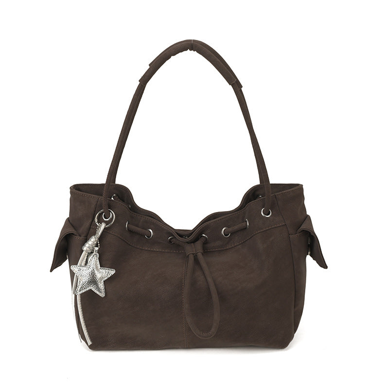 Women's Fashion Matte Texture Large Capacity Spring Light Luxury Minority Shoulder Bags