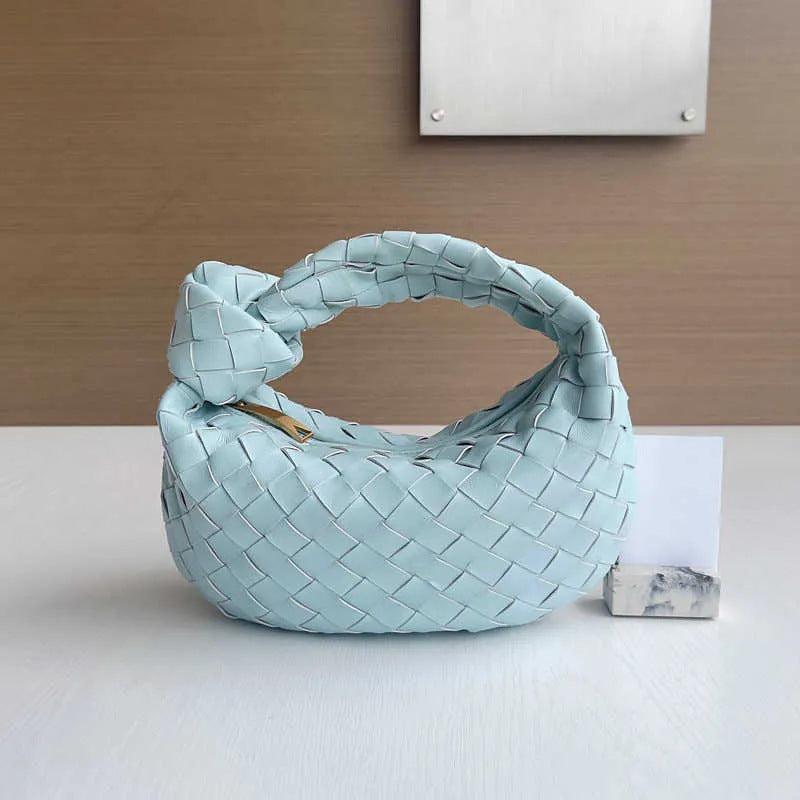 Women's Woven Fashionable Portable Dumpling Design Knotted Bags
