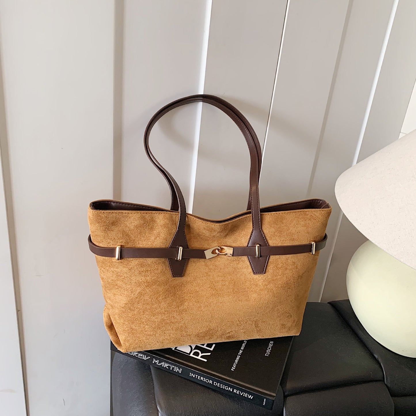 Women's Capacity Totes Suede Trendy Western Style Leopard Tote Bag
