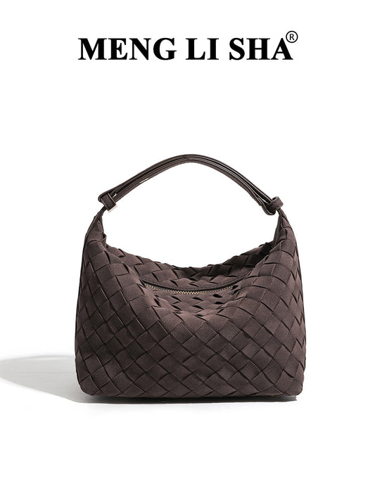 Women's Advanced Texture Woven Portable Lunch Fashion Simple Bags
