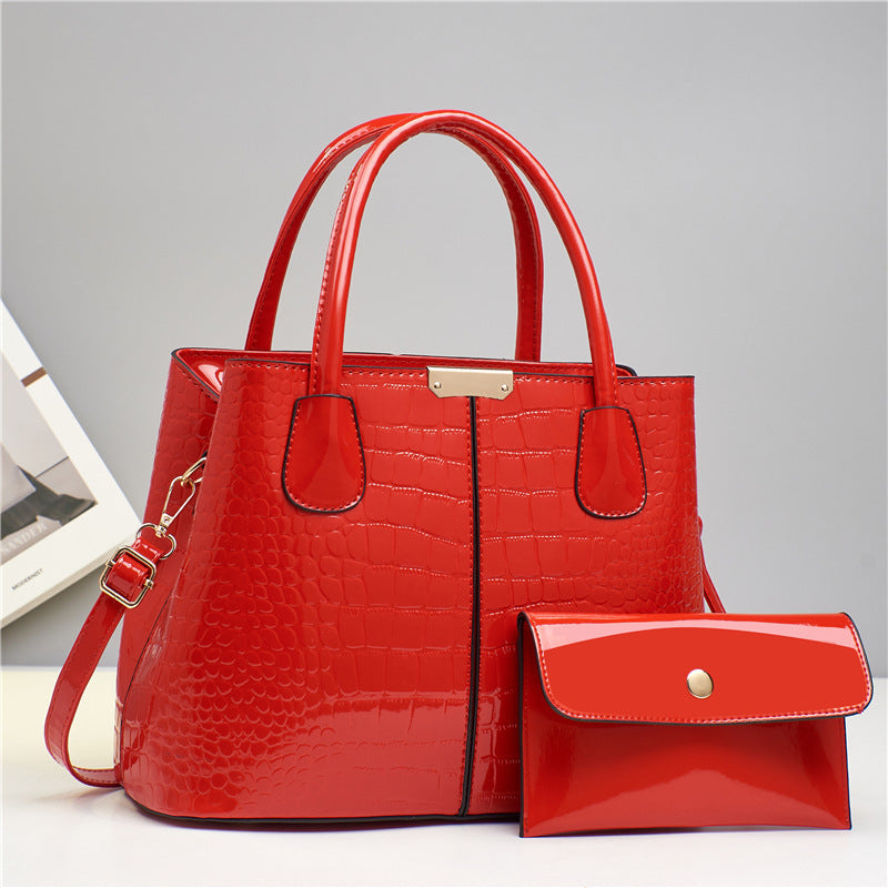 Comfortable Fashion Crocodile Pattern Single Female Handbags