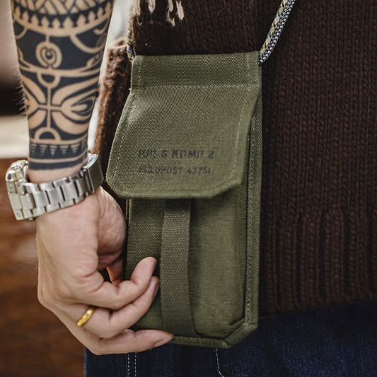Men's Marden Army Green Field Leisure Single-piece Men's Messenger Bag