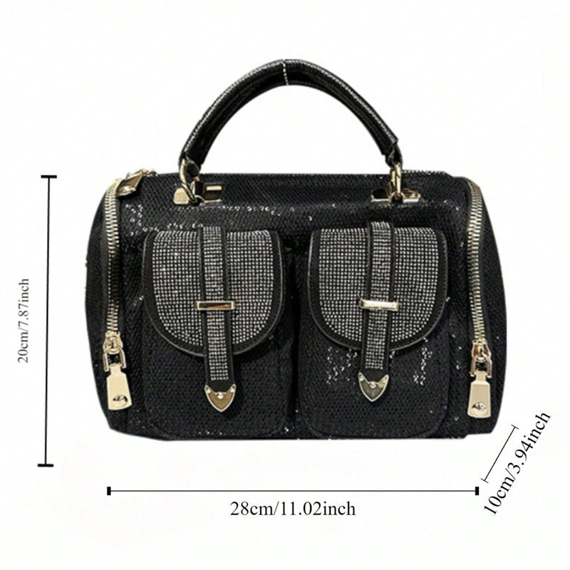 Women's Elegant Diamond Decorations Gorgeous Light Luxury Women's Shoulder Bag