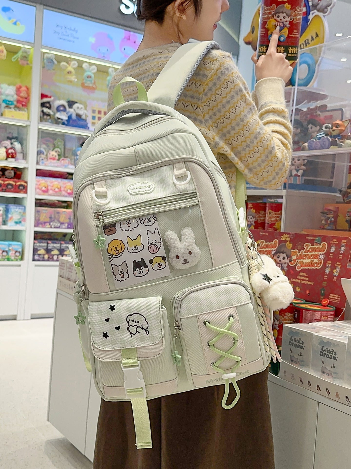 Cute Cartoon Style College Junior Lightweight Large Backpacks