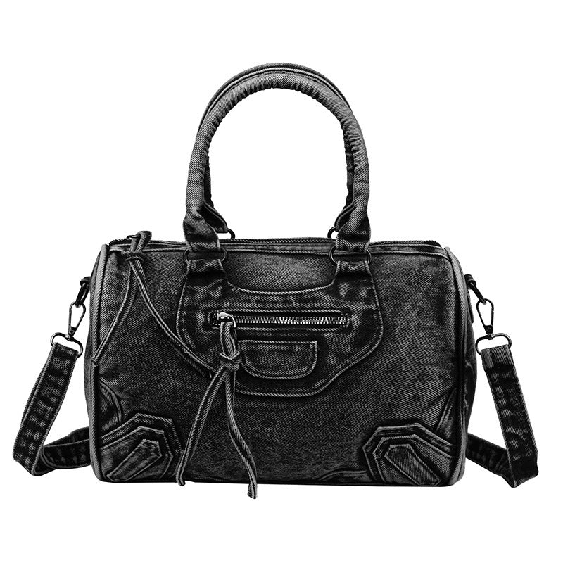 Women's Large Capacity Washed Denim Retro Tote Bags
