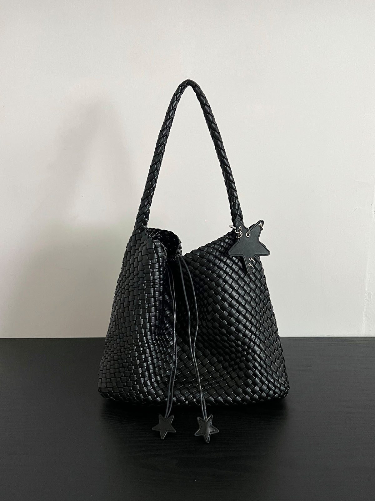Women's Gun Champagne Woven Large Capacity High-grade Women's Shoulder Bag